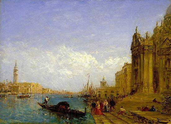 Felix Ziem Venetian Scene Spain oil painting art
